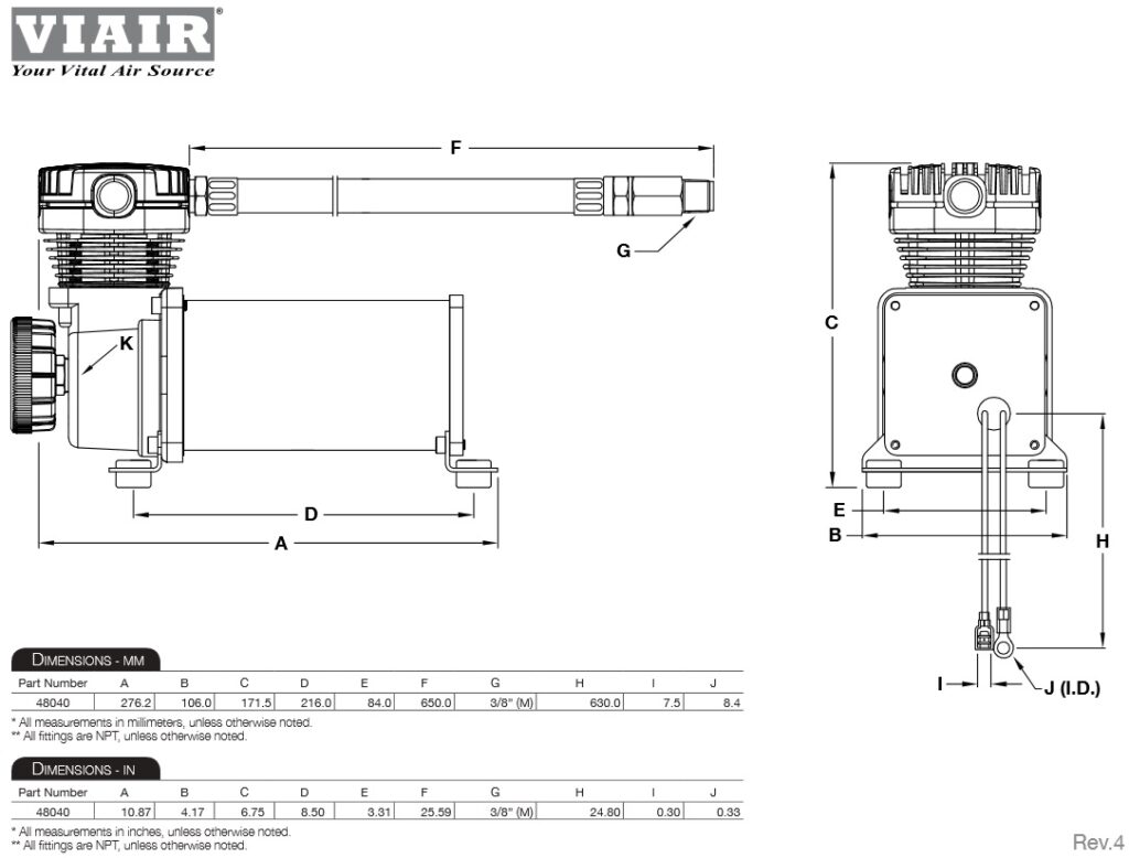 Viair 48043 Chrome 480c Air Compressor 200psi 100% Duty 1.86 cfm 12v