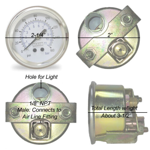 VIAIR 325C CHROME Air Compressor 150 PSI Max Air Ride Suspension Bags - Foto 5