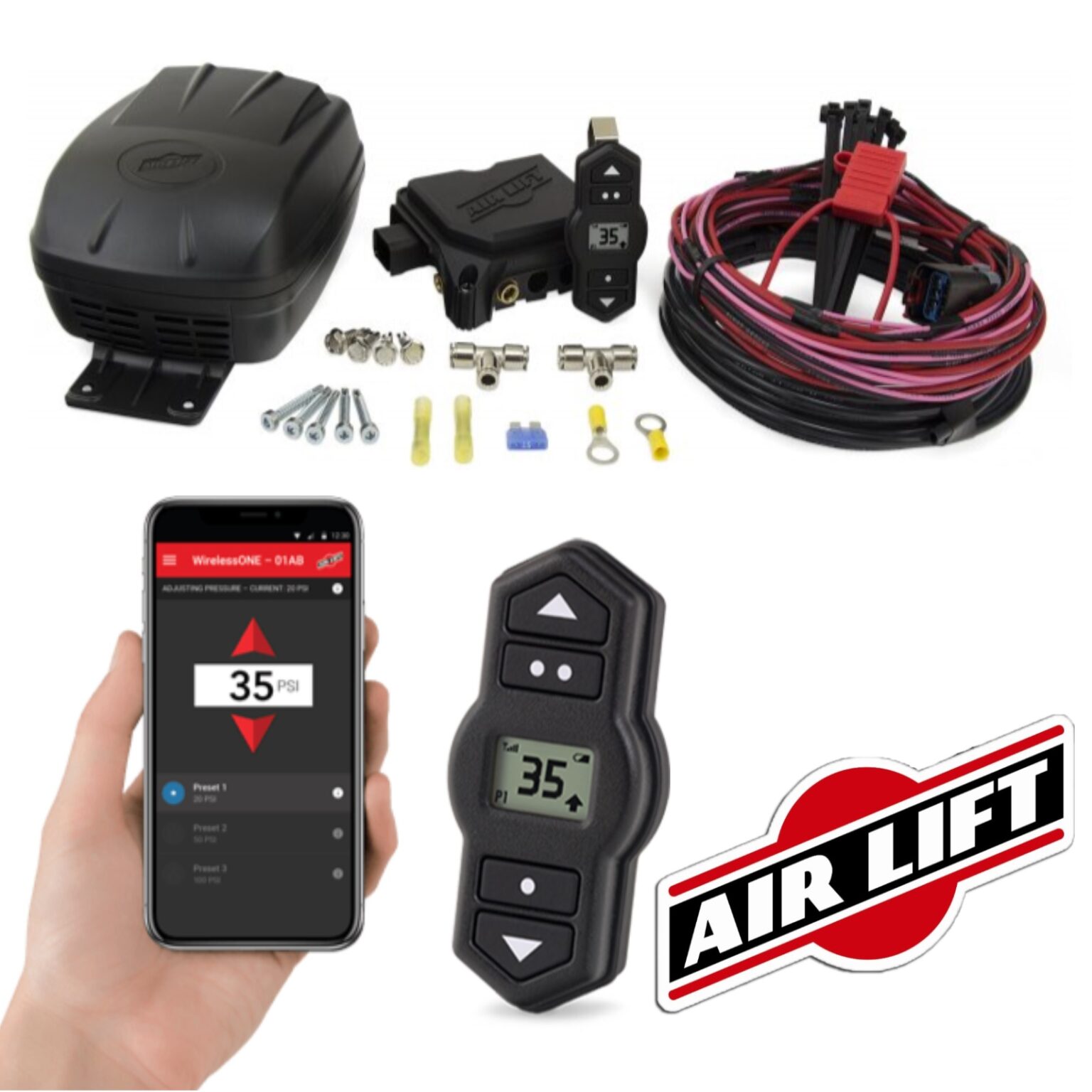 Air Lift 25980 WirelessONE 2nd Gen Air Compressor System with Remote