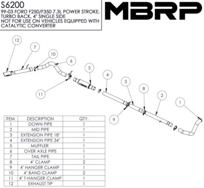 MBRP S6200AL Exhaust for Ford 7.3L