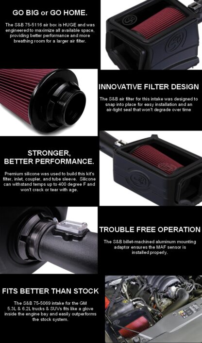S&B 75-5116d Intake Dry Filter | 17 18 Chevy Silverado GMC Sierra 1500 - Image 8