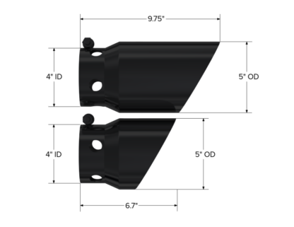MBRP T5111BLK BLACK Stainless Exhaust Tips 08-25 Ford F250 F350 Diesel - Image 9