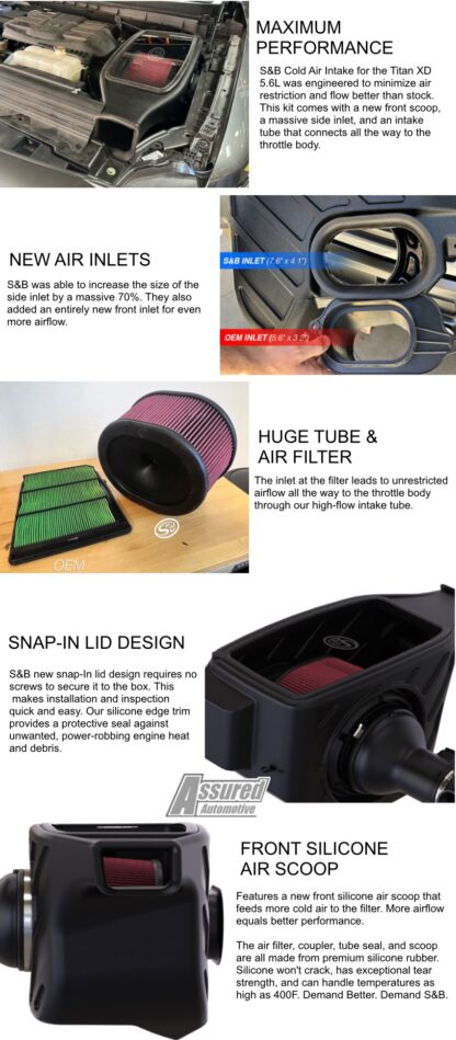 S&B Filters 75-5189d Cold Air Intake DRY | 16-24 Nissan Titan XD Gas - Image 11