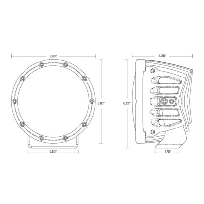Rigid 36411 360-Series 6" Round LED Lights | Drive Optic RGBW Backlight - Image 18