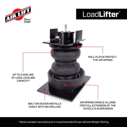 Air Lift 57415 LoadLifter Air Bag & Cradle | 20-25 Jeep Gladiator JT - Image 2