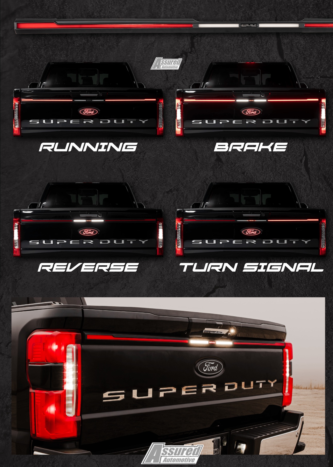 Putco Excalibur LED Tailgate Light Bar | 23-25 Ford Superduty - Image 2
