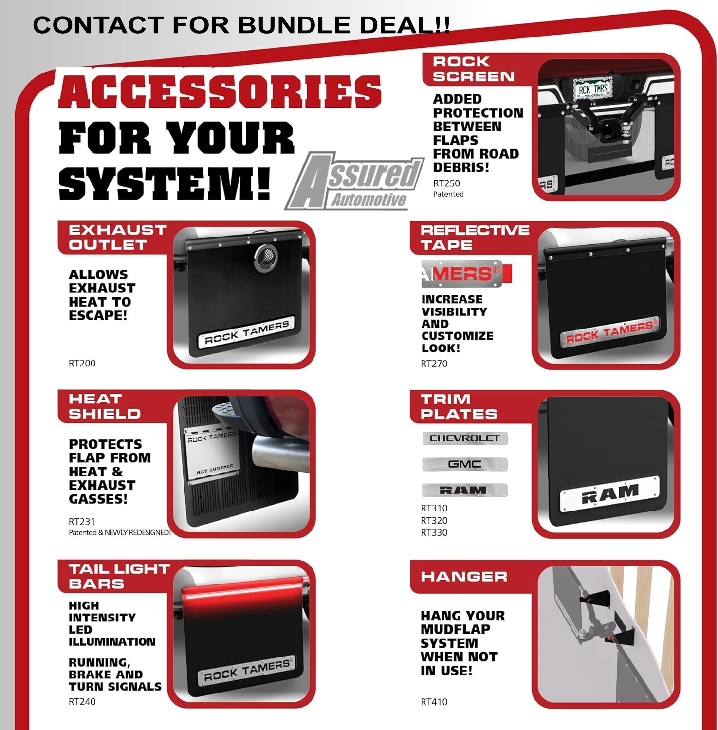 Rock Tamers 00108 Mud Guards MudFlaps Adjustable Width | 2" Receiver - Image 9